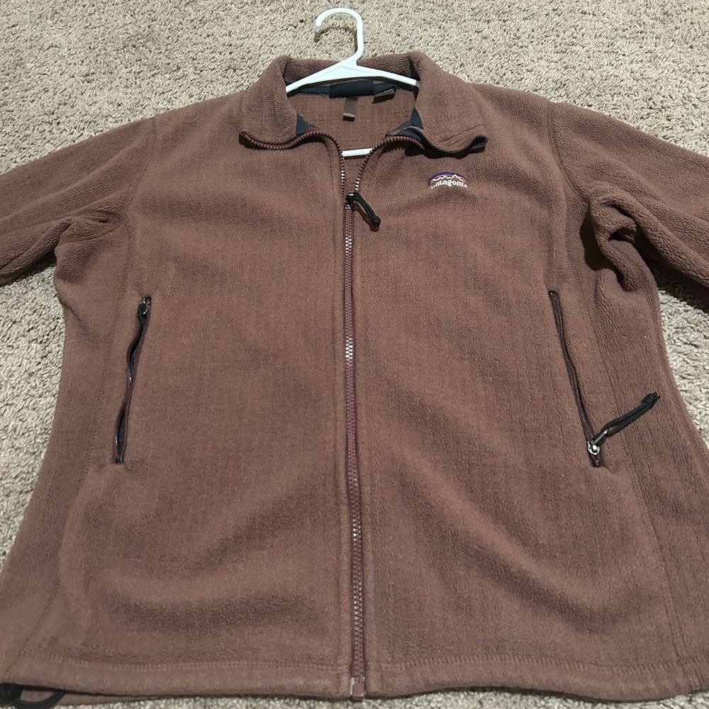 Brown Patagonia Women’s Zipper Fleece Jacket